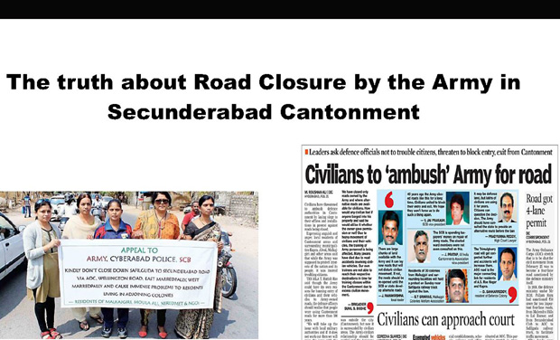 The cover page of the booklet by the residents showing stories carried by Deccan Chronicle. The cover page of the booklet by the residents showing stories carried by Deccan Chronicle.